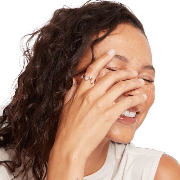 Marlyn Schiff Disc Pave Adjustable Ring - Gold Bling - Picture 4 of 8